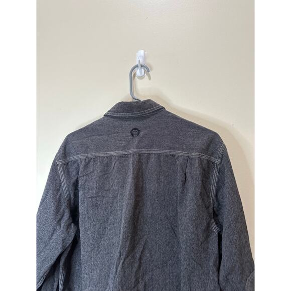 Howler Bros Sz M Tallier Work Short Gray Wash Button Up Thick Longsleeve - Great - Picture 7 of 8